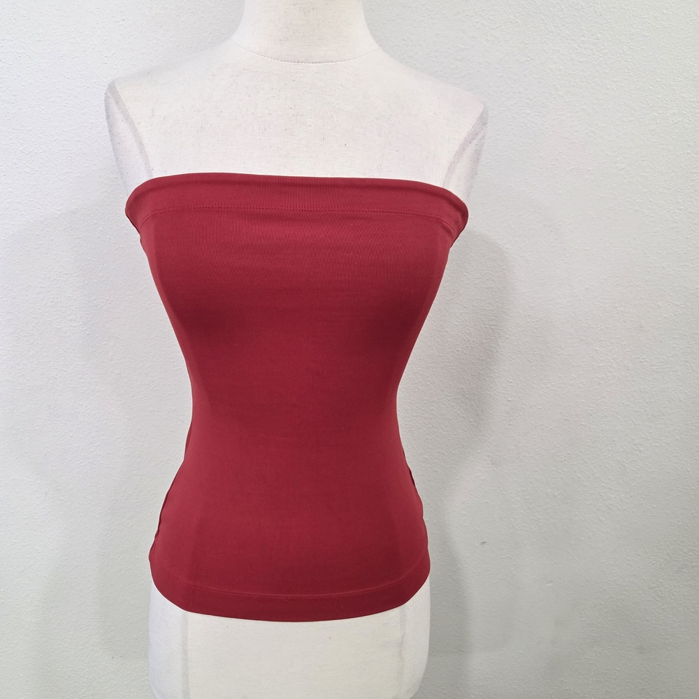 bebe Red Strapless Camisole Top
